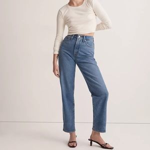 The Perfect Vintage Straight Jean in Earlwood Wash - Madewell Size 28